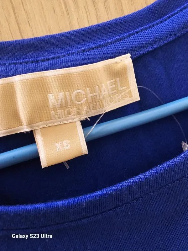 Rochie casual Michael Kors XS | Albastru, Midi, Fără mâneci, Drapat - Image 5