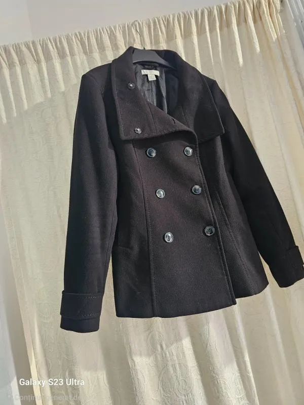 Palton scurt H&M EU 38 | Negru, Fără glugă - Image 3