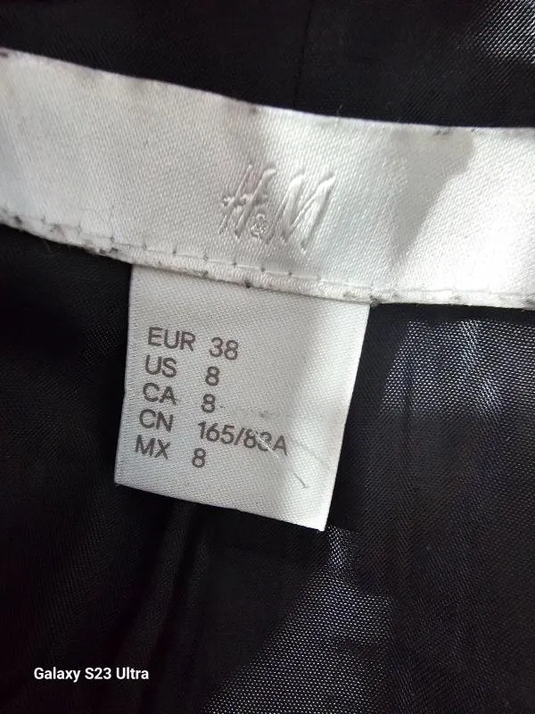 Palton scurt H&M EU 38 | Negru, Fără glugă - Image 7