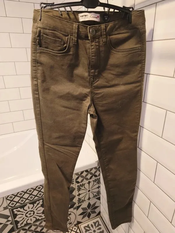 Blugi Kotton XS | Khaki, Lungi - Image 2