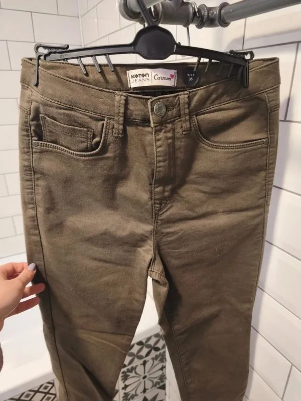 Blugi Kotton XS | Khaki, Lungi - Image 3