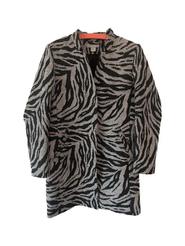 Pardesiu H&M EU 40 | Negru, Fără glugă, Abstract & Color Block