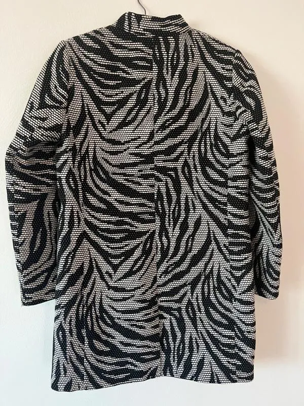 Pardesiu H&M EU 40 | Negru, Fără glugă, Abstract & Color Block - Image 8