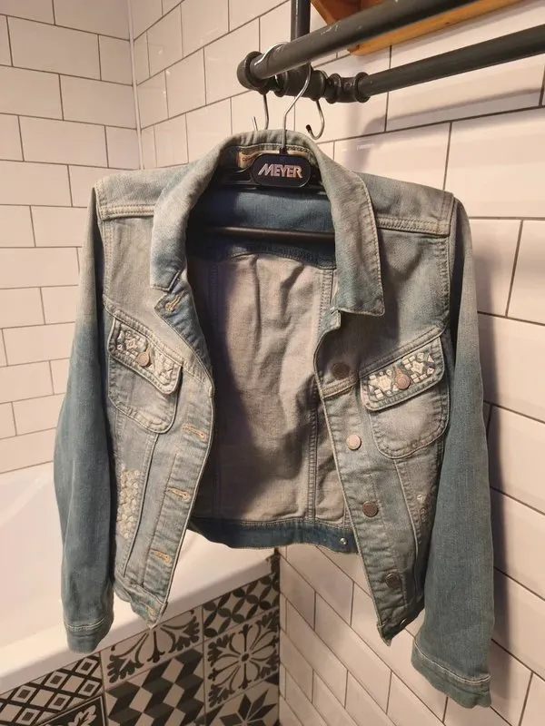 Geacă din denim Comptoir des Cotonniers XS | Bleu, Fără glugă, Denim - Image 2