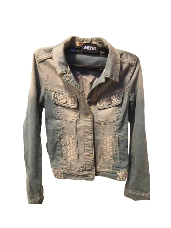 Geacă din denim Comptoir des Cotonniers XS | Bleu, Fără glugă, Denim