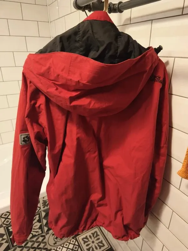 Geacă de ploaie Jack Wolfskin XS | Roșu, Cu glugă - Image 2