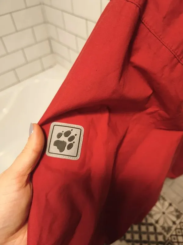 Geacă de ploaie Jack Wolfskin XS | Roșu, Cu glugă - Image 3