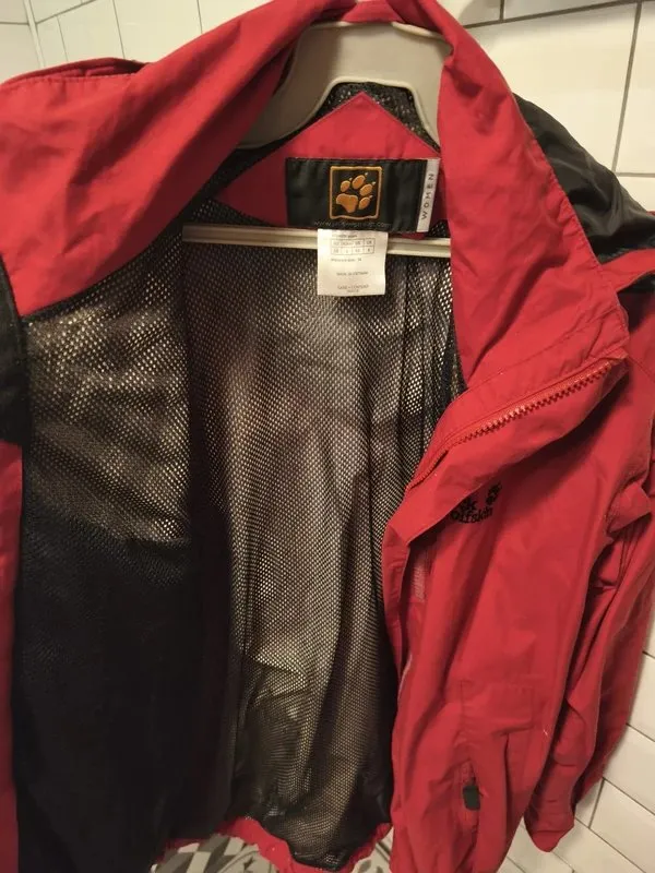 Geacă de ploaie Jack Wolfskin XS | Roșu, Cu glugă - Image 4