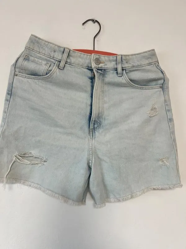 Blugi H&M XS | Bleu, Scurți, Cu decupaje, Denim - Image 2