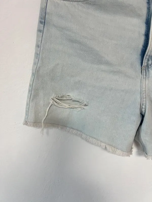 Blugi H&M XS | Bleu, Scurți, Cu decupaje, Denim - Image 4