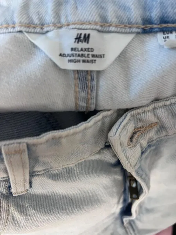 Blugi H&M XS | Bleu, Scurți, Cu decupaje, Denim - Image 8