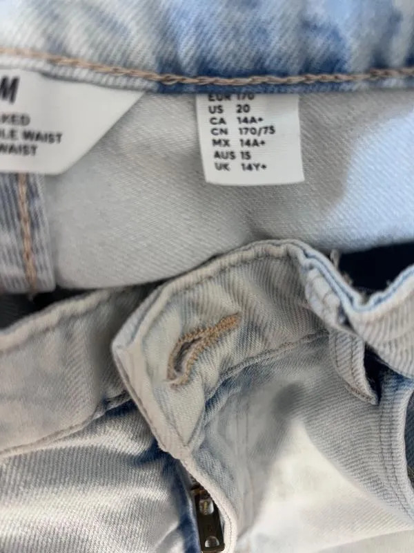 Blugi H&M XS | Bleu, Scurți, Cu decupaje, Denim - Image 9