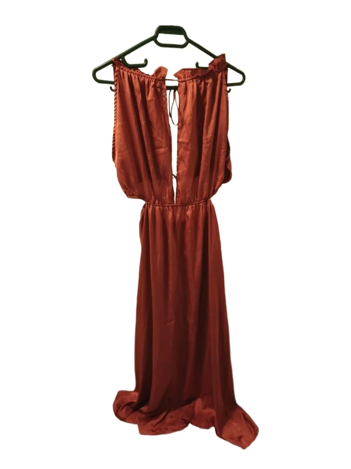 Rochie de seară S | Cărămiziu, Maxi, Cu umerii goi