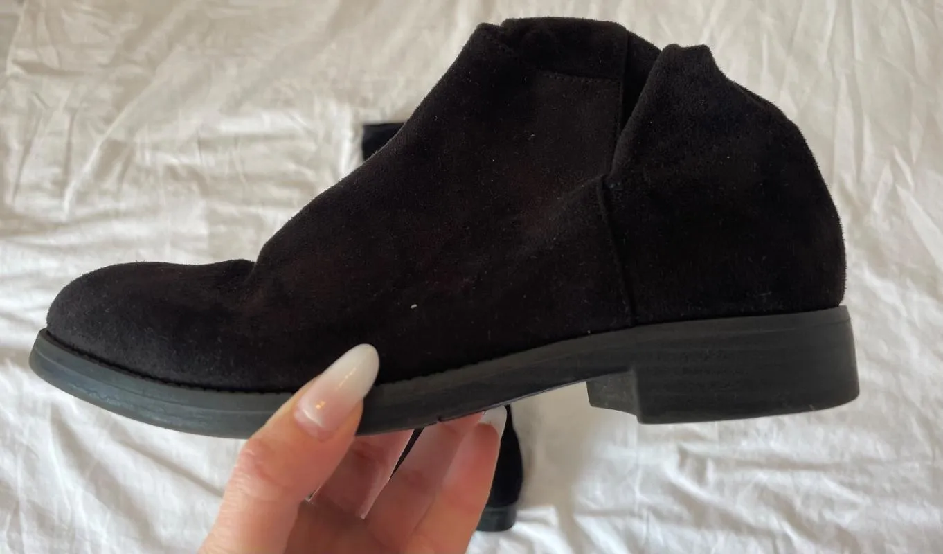 Cizme peste genunchi A7 EU 38 | Negru, Piele întoarsă  Suede - Image 5