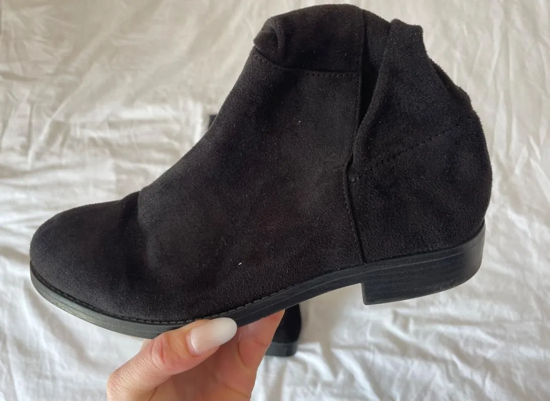 Cizme peste genunchi A7 EU 38 | Negru, Piele întoarsă  Suede - Image 6