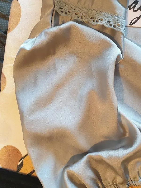 Rochie casual Lola May M | Khaki, Mini, Mânecă scurtă, Monocrom, Dantelă - Image 10