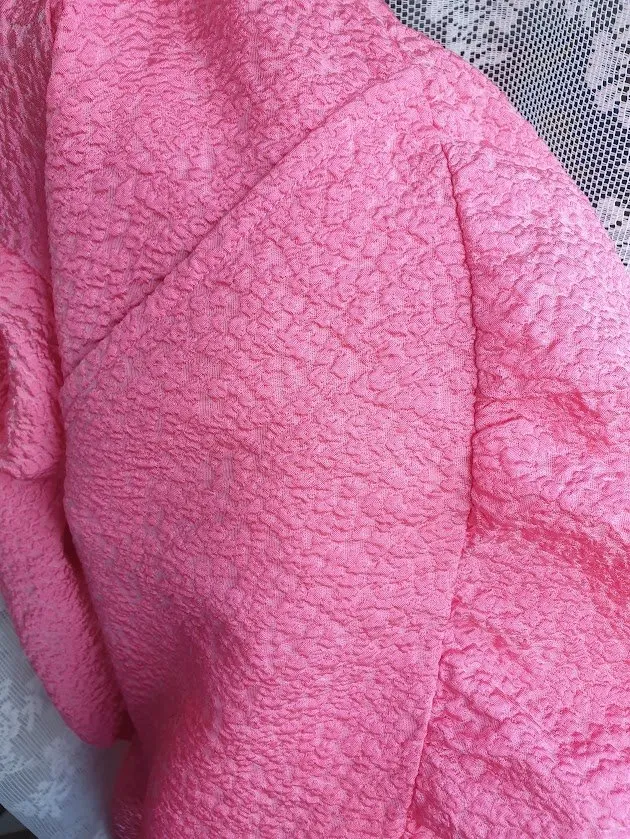 Rochie de seară Pieces M | Fuchsia, Mini, Mânecă lungă, Monocrom - Image 7