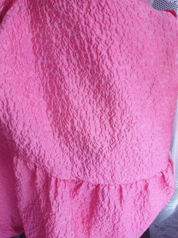 Rochie de seară Pieces M | Fuchsia, Mini, Mânecă lungă, Monocrom - Image 8