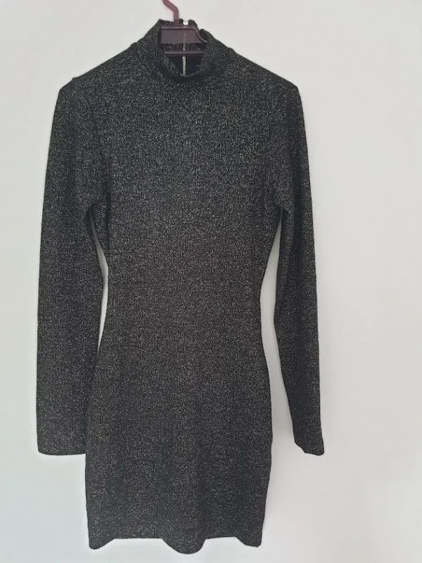 Rochie de seară Zara S | Negru, Mini, Mânecă lungă - Image 3
