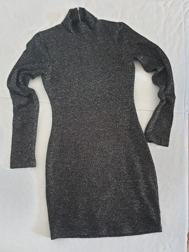 Rochie de seară Zara S | Negru, Mini, Mânecă lungă - Image 5
