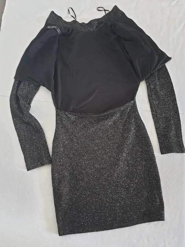 Rochie de seară Zara S | Negru, Mini, Mânecă lungă - Image 8