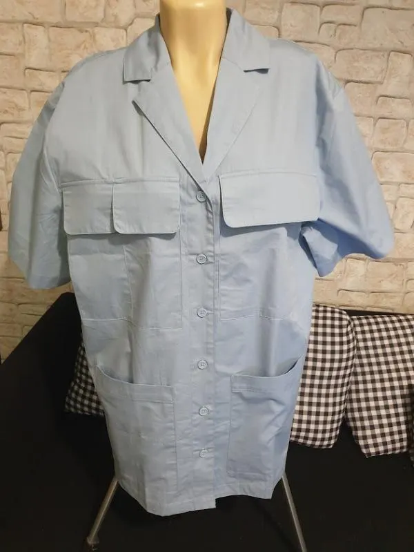 Rochie casual Collusion M | Bleu, Mini, Mânecă scurtă, Monocrom, Bumbac - Image 5