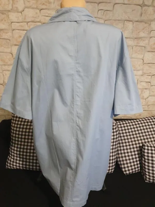 Rochie casual Collusion M | Bleu, Mini, Mânecă scurtă, Monocrom, Bumbac - Image 6