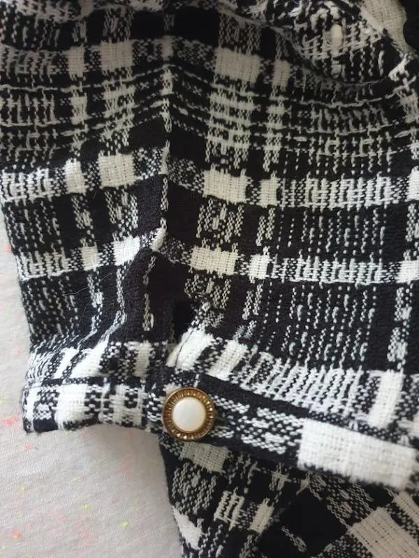 Rochie casual Atmosphere EU 38 | Negru, Mini, Mânecă scurtă, Carouri - Image 4