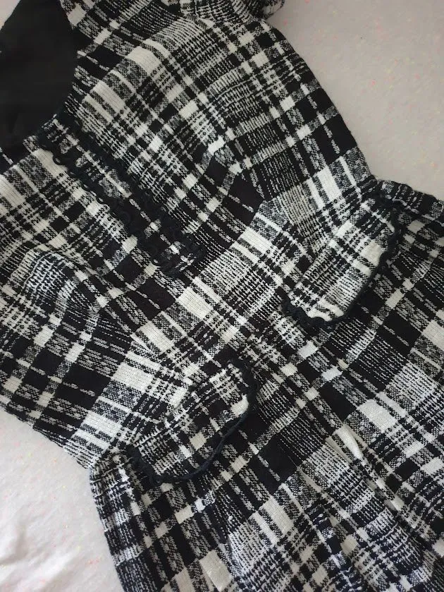 Rochie casual Atmosphere EU 38 | Negru, Mini, Mânecă scurtă, Carouri - Image 5