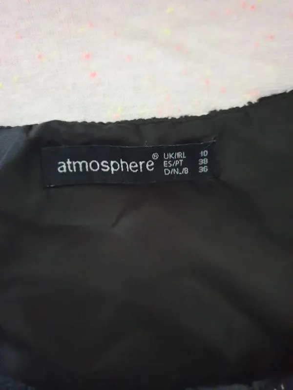 Rochie casual Atmosphere EU 38 | Negru, Mini, Mânecă scurtă, Carouri - Image 6