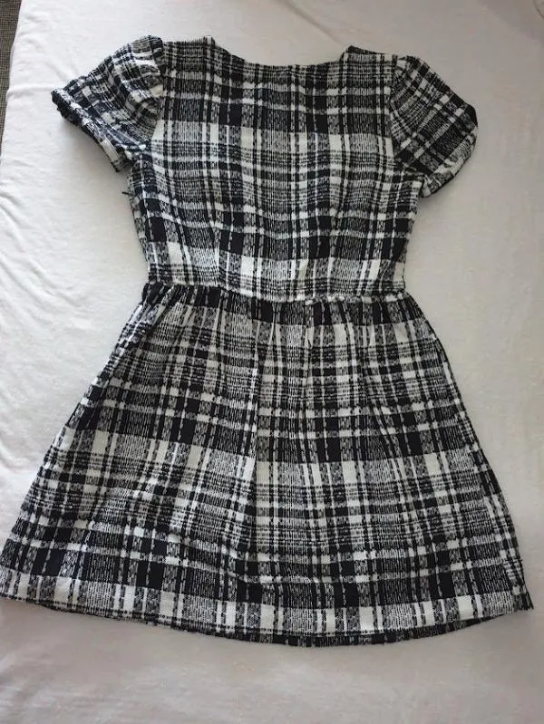 Rochie casual Atmosphere EU 38 | Negru, Mini, Mânecă scurtă, Carouri - Image 7