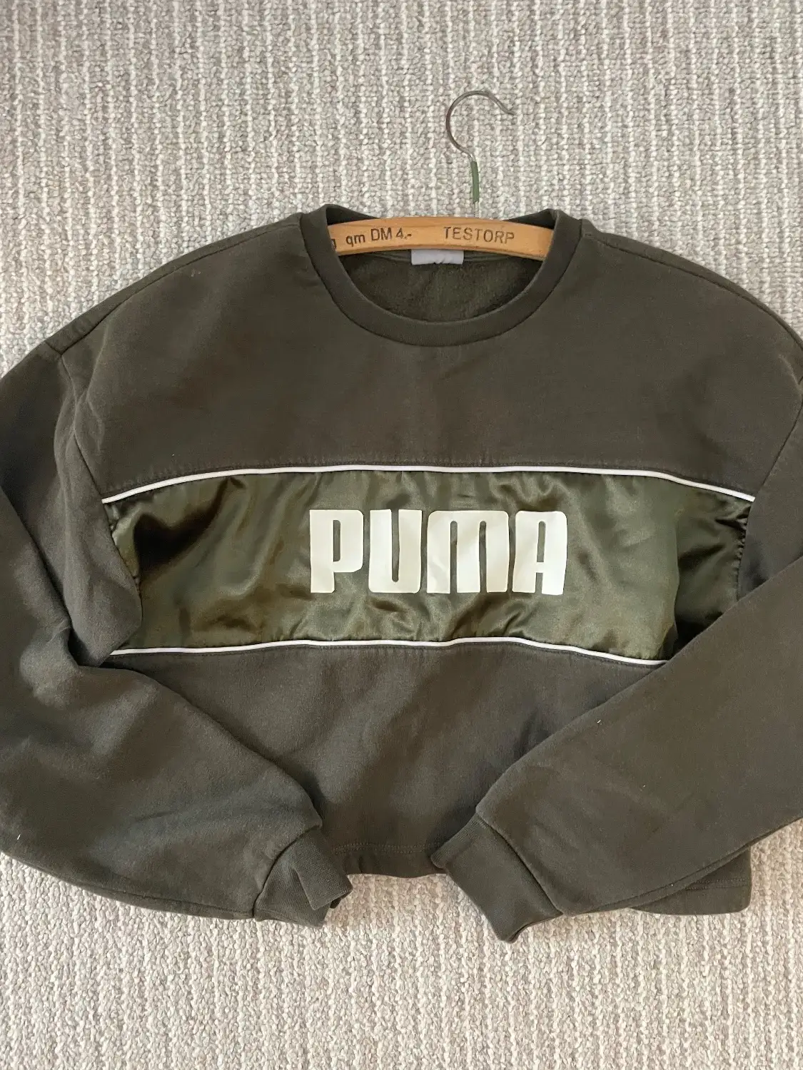 Bluză sport Puma M | Khaki, Logo, Satinat - Image 2