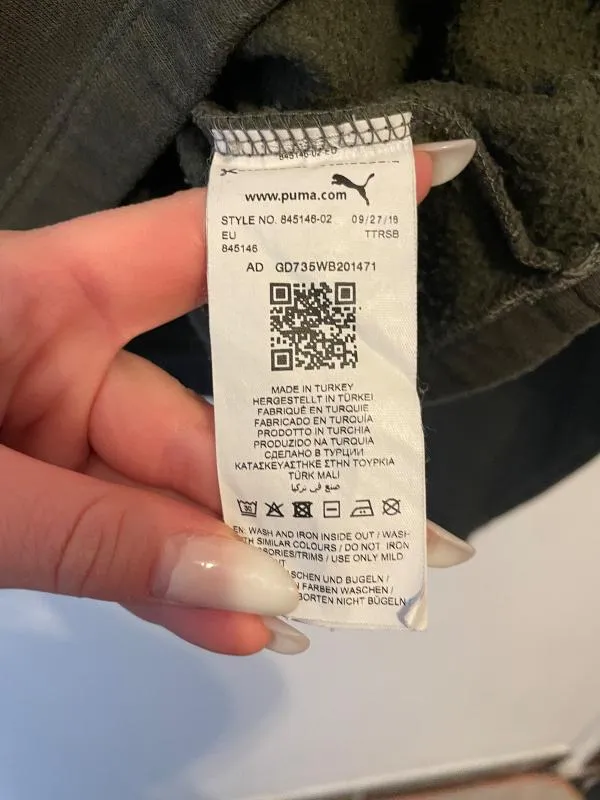 Bluză sport Puma M | Khaki, Logo, Satinat - Image 8