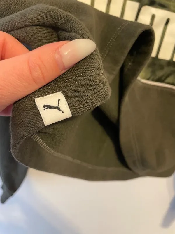 Bluză sport Puma M | Khaki, Logo, Satinat - Image 9