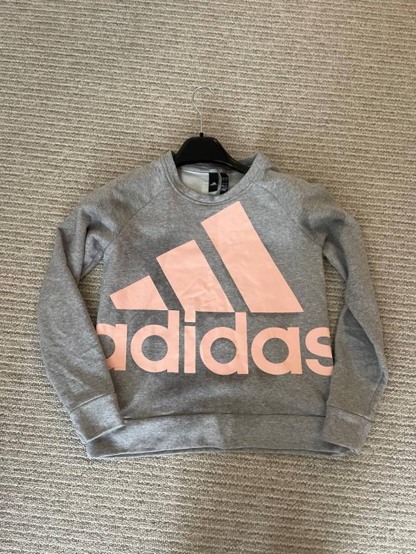 Bluză sport adidas M | Argintiu, Logo - Image 2