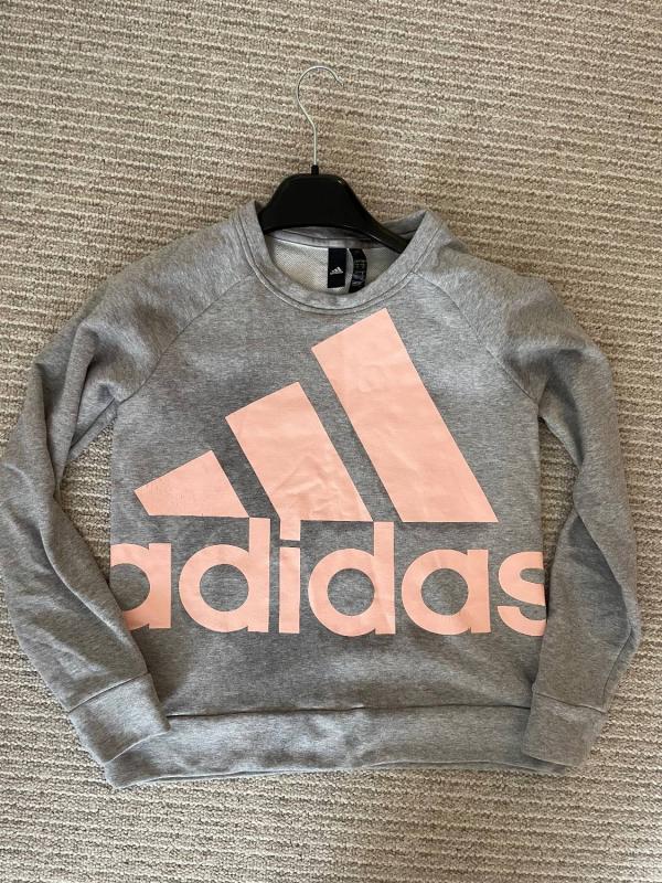 Bluză sport adidas M | Argintiu, Logo - Image 3