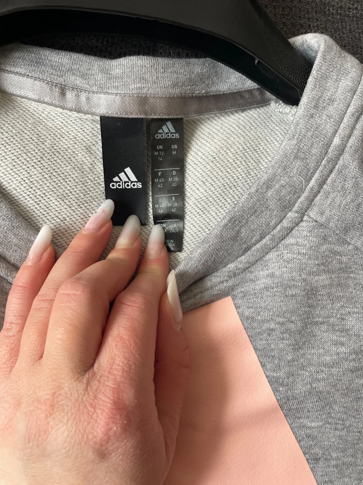 Bluză sport adidas M | Argintiu, Logo - Image 5