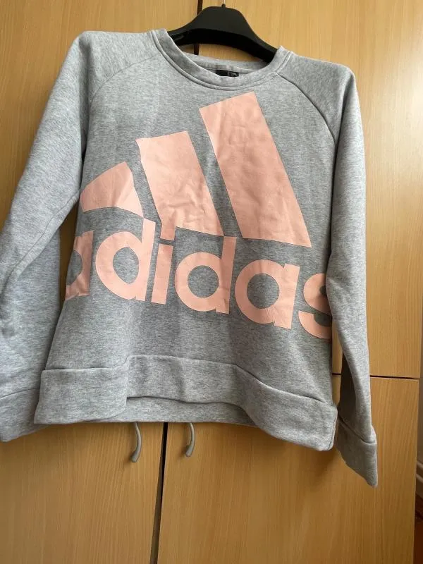 Bluză sport adidas M | Argintiu, Logo - Image 8