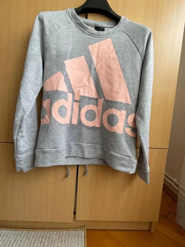 Bluză sport adidas M | Argintiu, Logo - Image 9