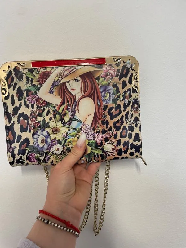 Geantă clutch | Multicolor, Animal print - Image 4
