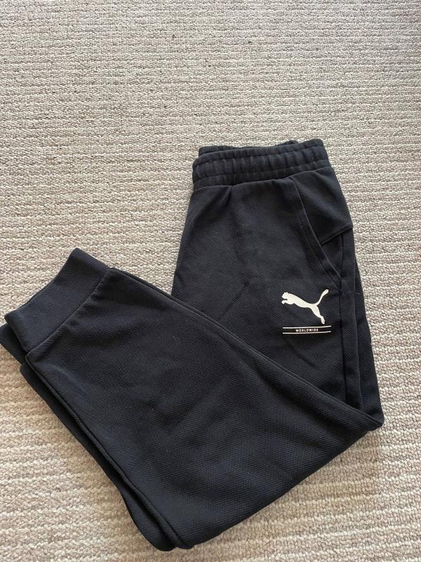 Pantaloni sport Puma XS | Negru, Logo, Bumbac - Image 10
