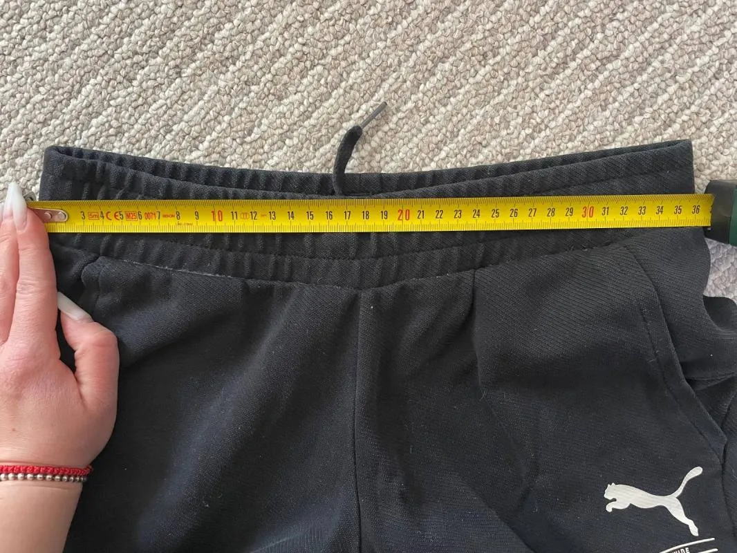 Pantaloni sport Puma XS | Negru, Logo, Bumbac - Image 7