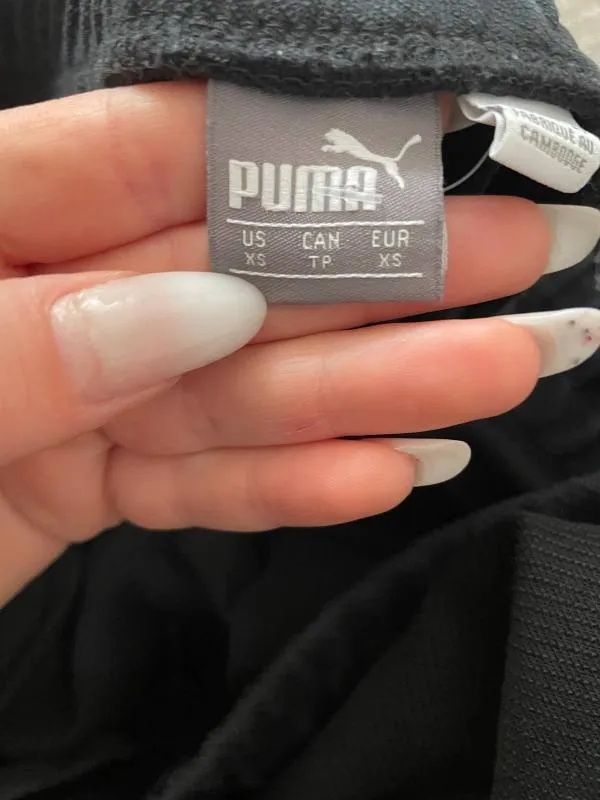 Pantaloni sport Puma XS | Negru, Logo, Bumbac - Image 8