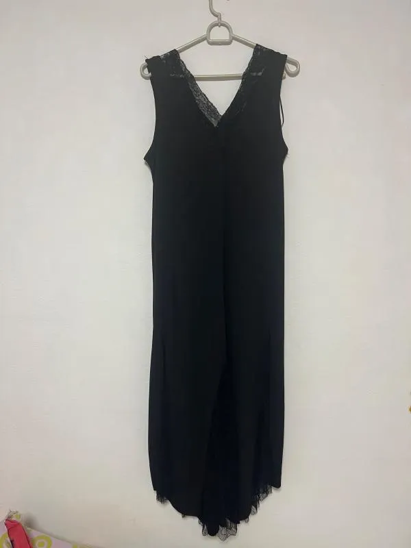 Rochie de seară Zara S | Negru, Maxi, Fără mâneci, Broderie - Image 8