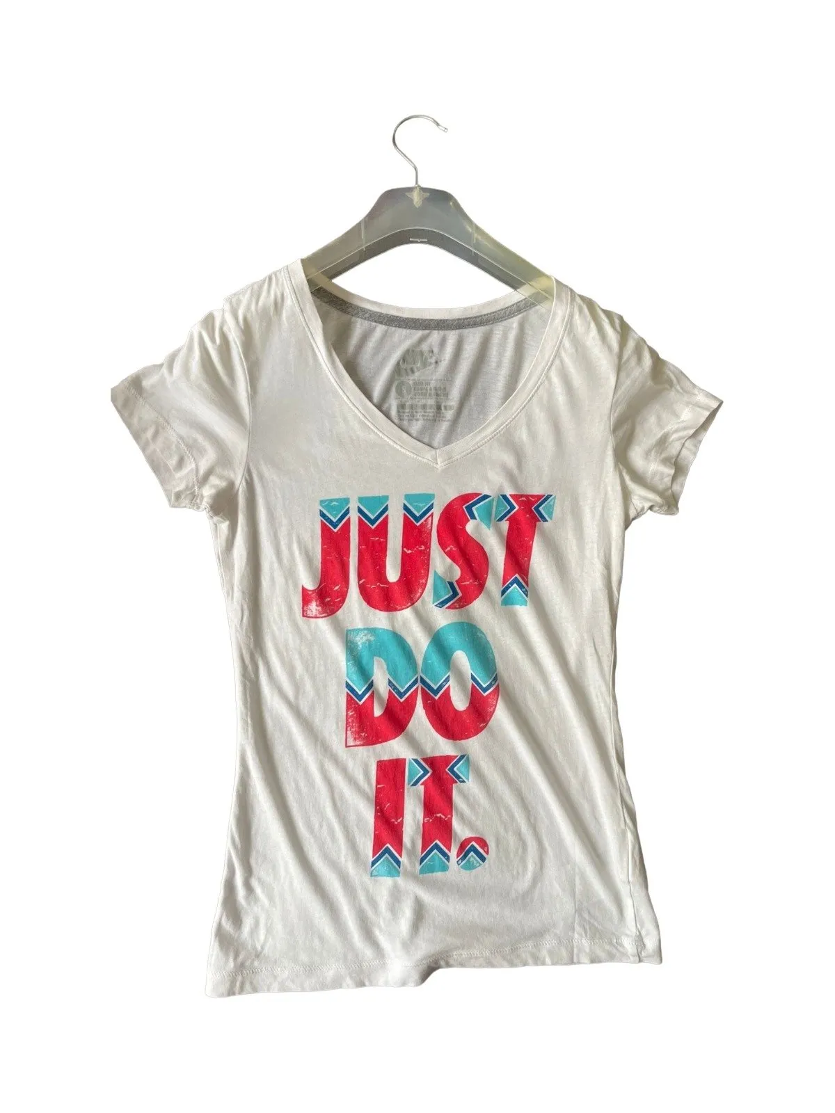 Top sport Nike S | Alb, Logo, Bumbac