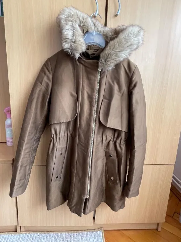 Geacă parka Mango S | Khaki, Cu glugă - Image 12