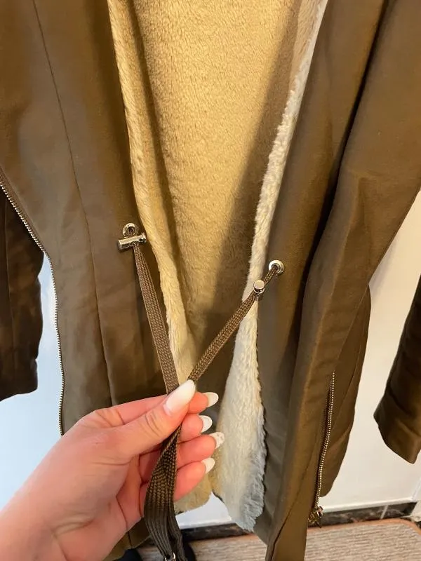 Geacă parka Mango S | Khaki, Cu glugă - Image 9