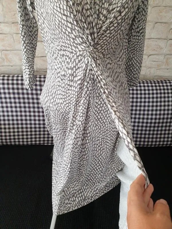 Rochie casual Olsen M | Gri, Midi, Mânecă trei sferturi - Image 3
