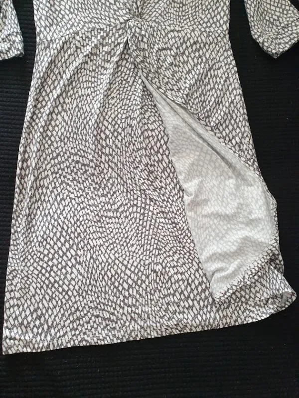 Rochie casual Olsen M | Gri, Midi, Mânecă trei sferturi - Image 8