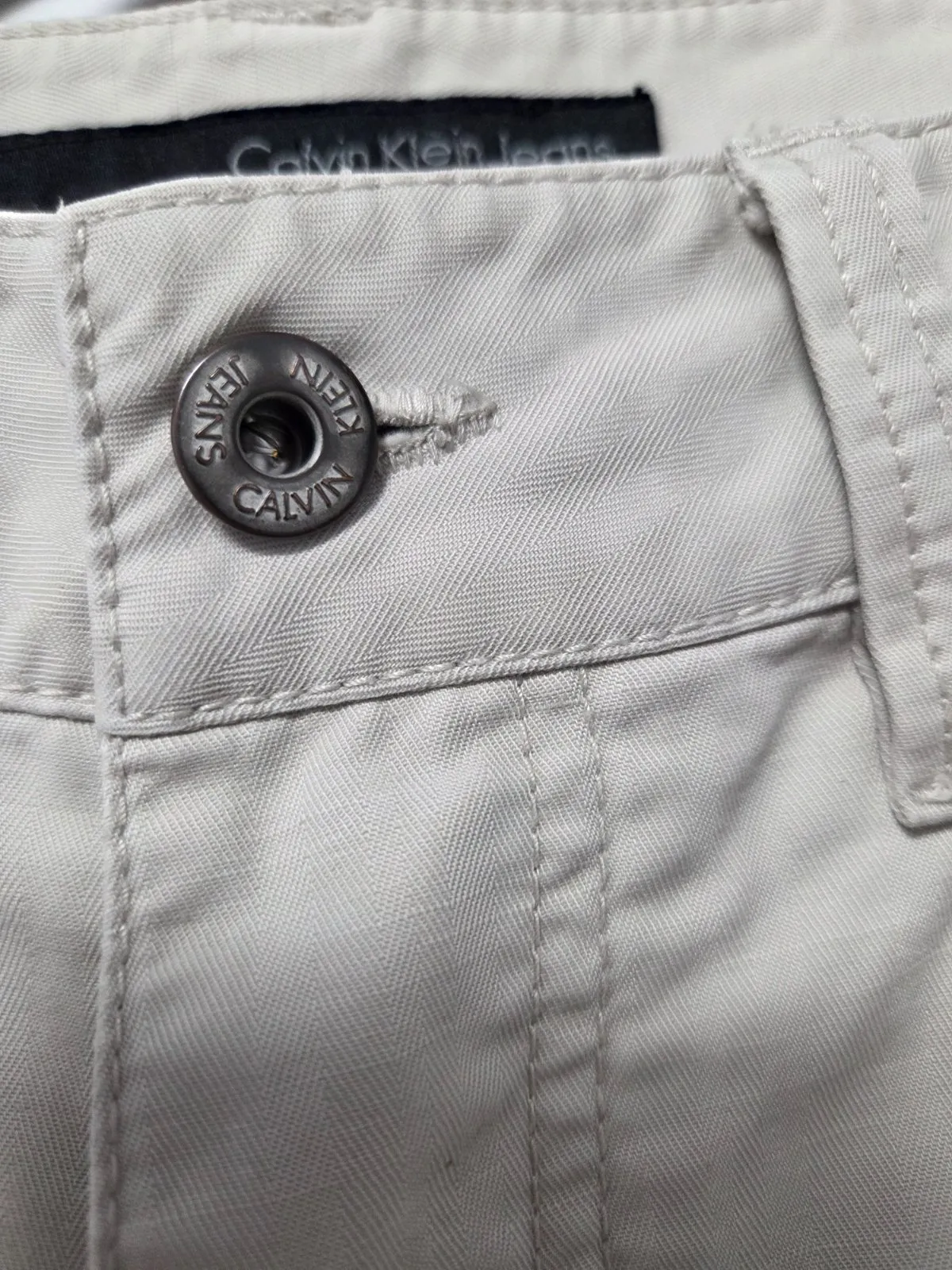 Blugi Calvin Klein M | Bej, Talie medie, Straight (Drepți) fit - Image 4